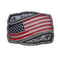 thumbnail image 2 of Men Silver Metal Belt Buckle Fashion USA Flag United States Of America, 2 of 5