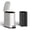 White, variant on Garvee 2.6 Gallon Step-on Trash Bin with Lid, 12.6 x 7.32 x 15.28", for Bathroom, Silver