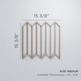 thumbnail image 2 of Ekena Millwork 15 3/8"W x 15 3/8"H x 3/8"T Medium Conroe Decorative Fretwork Wood Wall Panels, Hickory, 2 of 6