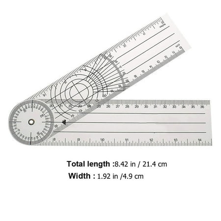 

Spinal Goniometer 360 Degree Physical Therapy Angle Protractor Ruler Gauge