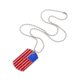 thumbnail image 1 of Collar con la bandera estadounidense de EE. UU., colgante con placa de identificación patriota, par, 1 of 6