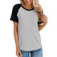 thumbnail image 1 of Fiudx Camisetas para Mujer Camiseta Informal de Manga Corta con Cuello Redondo a La Moda para Mujer, 1 of 5