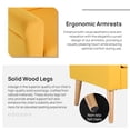 thumbnail image 6 of Modern Accent Chair Single Sofa, Comfy Fabric Upholstered Arm Chair Living Room with Solid Wood Feet for Living Room,Bedroom(Yellow), 6 of 7
