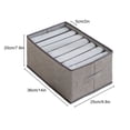 thumbnail image 2 of Trousers Storage For Closet Wardrobe Drawer Washable 7 Compartments Box Clothes Organizer Storage, 2 of 15