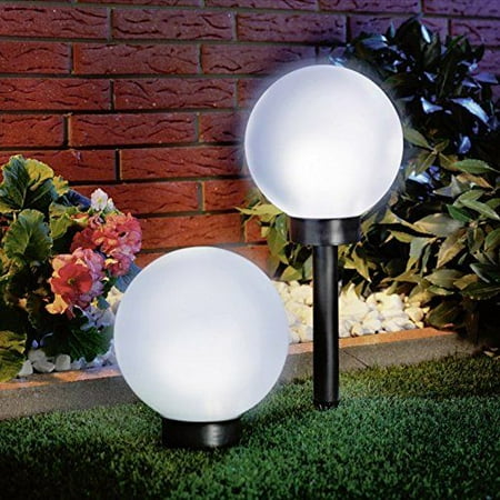 4pack 5 9 X5 Solar Stake Globe Bright White Led Black Host Ball Light