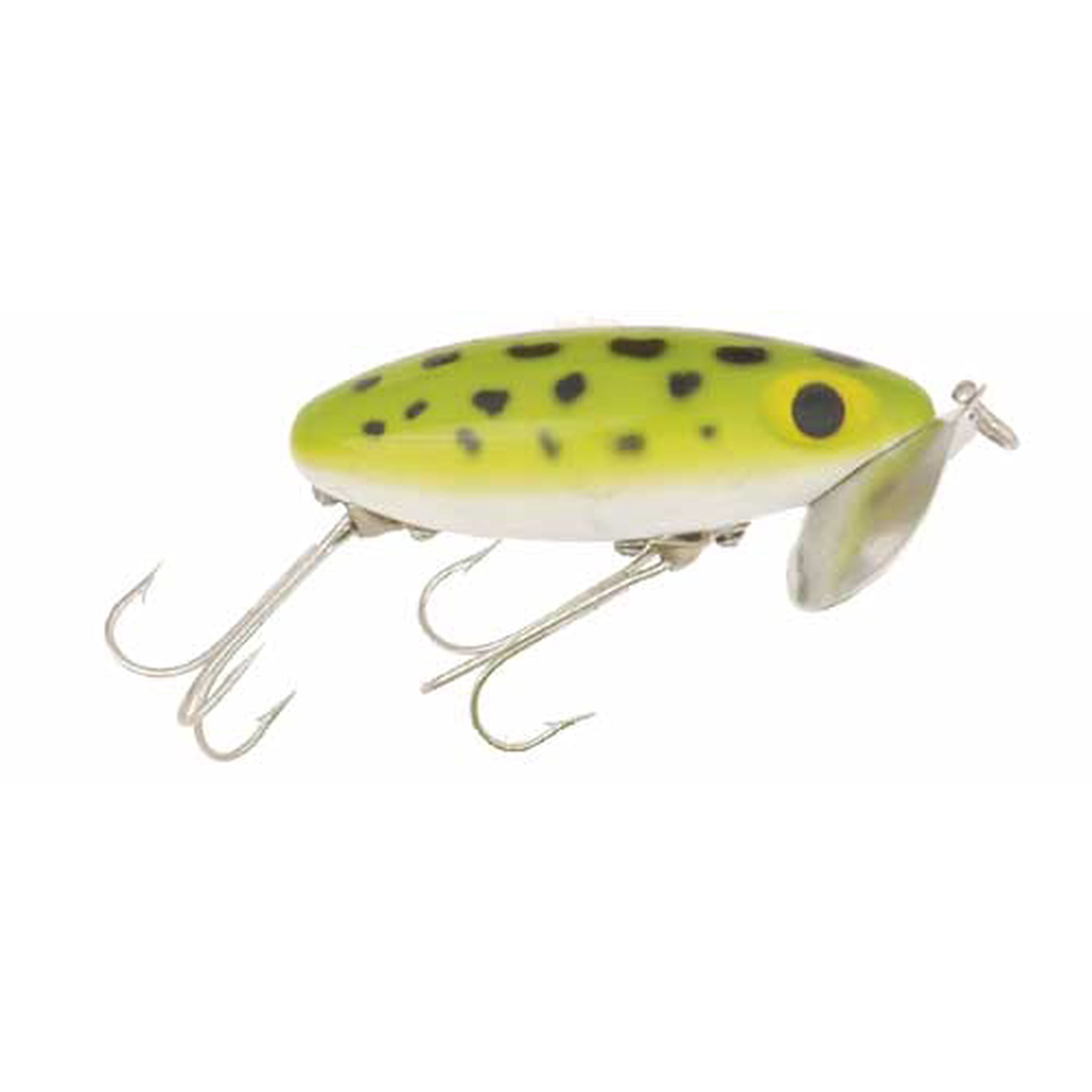 Arbogast Jitterbug Topwater Lure Frog/White Belly 2 5/8oz For Bass and Pike