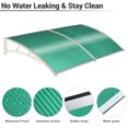 thumbnail image 2 of Yescom 80"x40" Door Window Awning Whole One-piece Polycarbonate UV30+ Outdoor Rain Snow Protection Patio Green Board, 2 of 10
