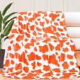 thumbnail image 2 of Orange Fleece Blankets Bulk Soft Throw Blanket Orange Warm Throw Blanket for Bed, 2 of 6