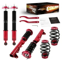 maXpeedingrods Coilovers for BMW E36 1992-1999, 24 Levels Damping Adjustment Coilovers Suspension Kit, Height Adjustable Shock Absorber Struts, Lowering Kit, Red