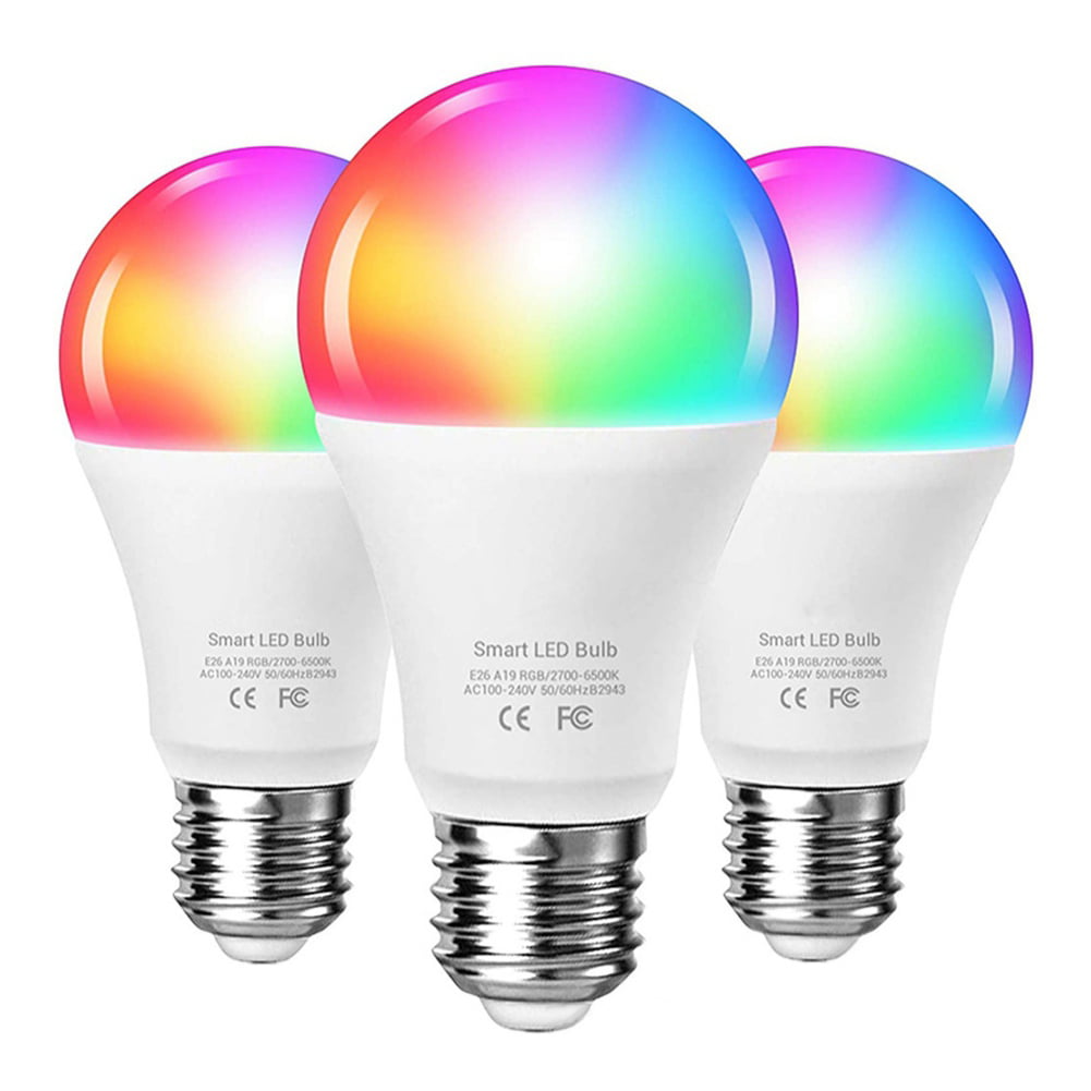 LED Wifi Smart Light Bulbs Support Voice Control, 9W 1000 Lumen - Walmart.com