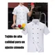 thumbnail image 5 of Camisa De Manga Corta, Uniforme De Chef, Algodón, 5 of 8