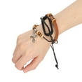 thumbnail image 4 of Cross Tag Bangle, Durable Comfortable To Touch Cross Beaded Wristband Environmentally Friendly Classic Weaving Craft  For  5/6, 4 of 8