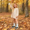 thumbnail image 4 of MAIHAN-ABKids British Style Ankle Boots 4-11 Years, Girls Quilted Bow Mid-Calf Boots, PU Material Autumn Winter Stylish Versatile Footwear(White,12), 4 of 8