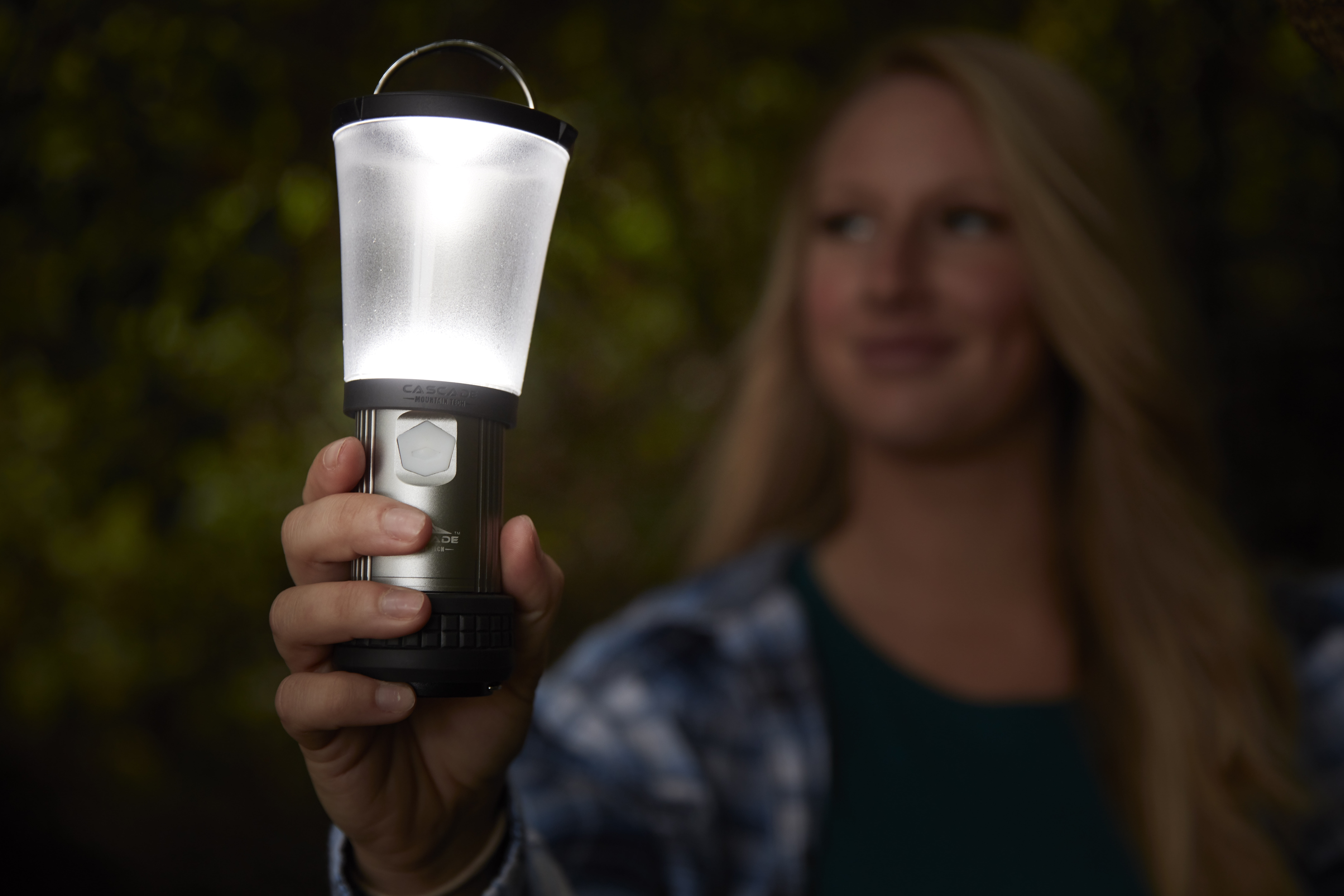 Cascade Mountain Tech Convertible Lantern & Flashlight, 500 Lumens, Water Resistant – Light Blue, 6oz