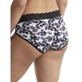 thumbnail image 3 of Women's Vanity Fair 13280 Flattering Lace Ultimate Comfort Hi-Cut Panty (Violet Spell Print 8), 3 of 3