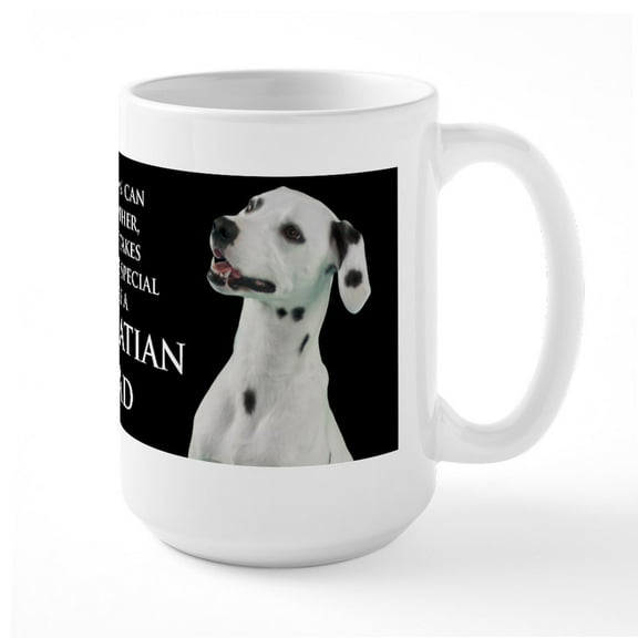 CafePress - Dalmatian Dad Large Mug - 15 oz Ceramic Large White Novelty Mug