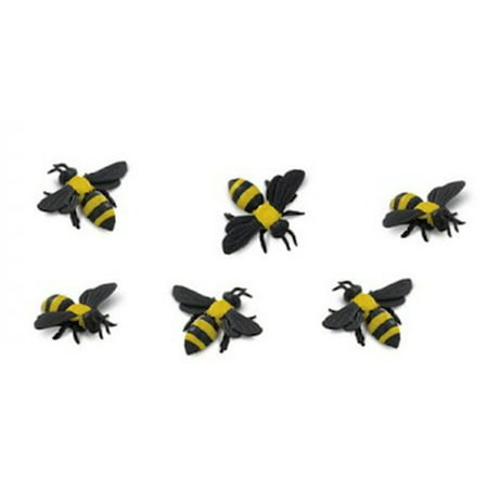 Safari Ltd. - Good Luck Minis - Yellow Bumble Bees - Set of