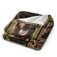 thumbnail image 2 of Wijzvio Chocolate Labrador Throw Blanket Soft Fuzzy Fleece Blanket For Couch Bed Living Room Decoration 40"X30", 2 of 9