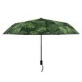 thumbnail image 2 of 3d Monstera Leaves Compact Sun Umbrella Windproof Travel Umbrellas for Rain Strong Portable UV Protection, 2 of 8