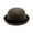 Coffee, variant on Nrmvnmi Classic Wool Round Bowler Hats - Trendy Derby Fedora Bucket Caps With Roll Up Brim Solid Color Fashionable Hats For Men Women (Multiple Colors)