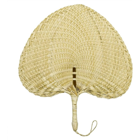 Natural Raffia Hand Fans Handmade Handheld Weaving Wedding Palm Leaf for Party Table Decoration Summer Cooling Farmhouse Wall Home (Chinese Style A)