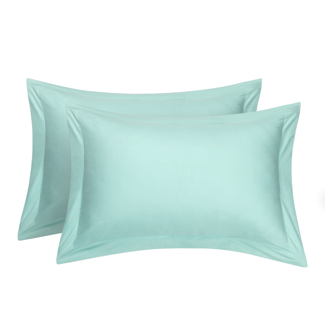 Unique Bargains 2Pack Egyptian Cotton Pillow Shams Light Blue Standard