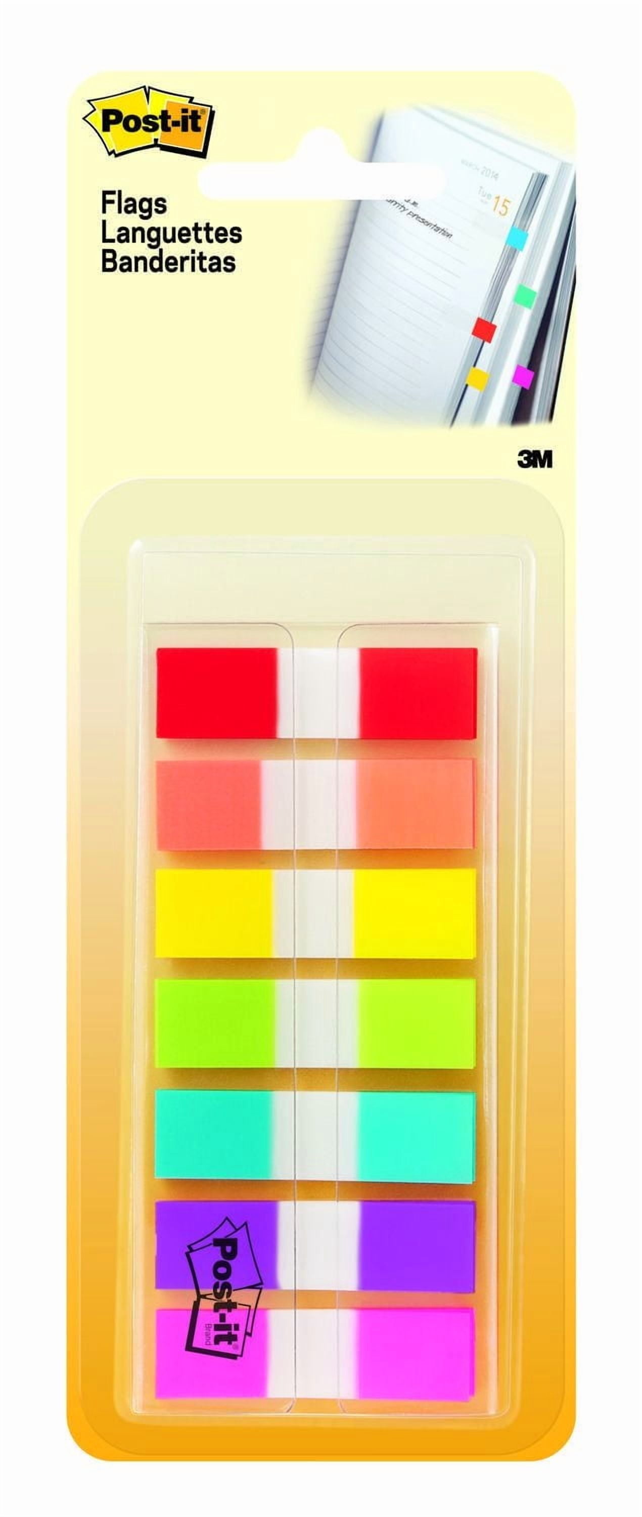 Languettes adhésives Post-it® 683-7CF, Couleurs Assorties 190 Signets Par Paquet