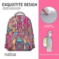thumbnail image 5 of Ethnic Tribal Backpack - Boho Fashion Daypack with 17" Laptop Compartment | Large Capacity College Bookbag for School, Dorm & Travel, 5 of 6