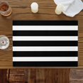 thumbnail image 4 of Modern Stripes Lines Placemats Set of 4,Wipeable Washable Table Mats for Dining Tables, Classic Black and White Place Mats for Kitchen Event Party Tabletop Decor, 4 of 9