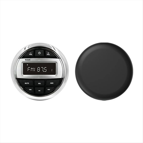 For Marine Radio Cover Soft Silicone Protector FM Boat Radio MP3 Player Waterproof for UTV ATV SPA RZR,1 * Bluetooth Stereo Player 1 * Protective cover