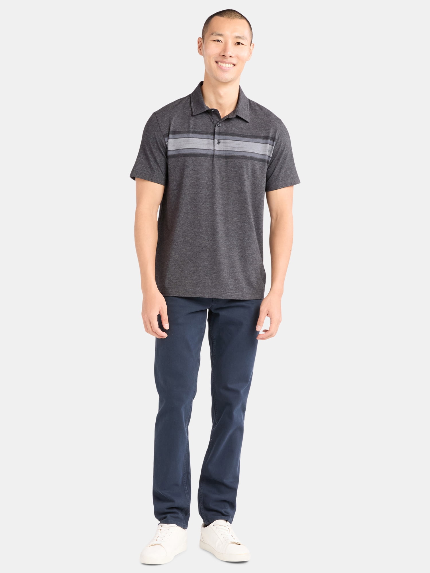 George Men's & Big Men's Poly Polo with Short Sleeves, Sizes S-3XL