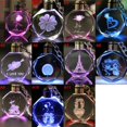 thumbnail image 3 of 3D Crytal Keychain Key Chain Laser Engraved Etched Crystal Glass Keyrings Pendant Valentine's Day Gift, 3 of 5