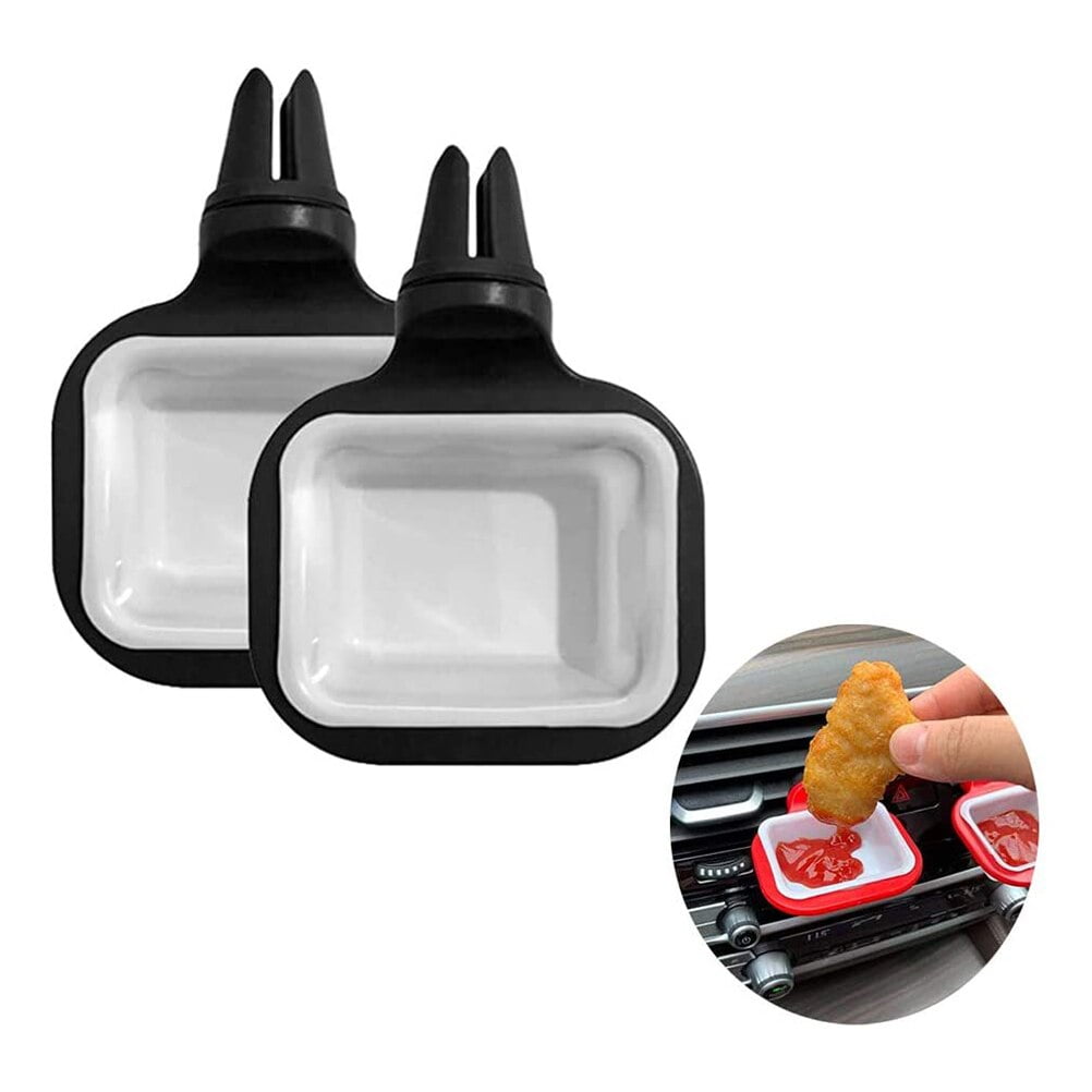 Car Sauce Holder Set Universal Vehicle Air Vent Ketchup Cups Trays Dip Clip Mount White,Car Sauce Holder Set Universal Vehicle Air Vent Ketchup Cups Trays Dip Clip Mount White 