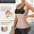 thumbnail image 3 of Eleady Women Waist Trainer Corset Tummy Control Underbust Body Shaper Zipper Vest Waist Cincher Tank Top(Beige X-Large), 3 of 8