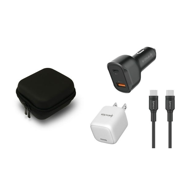 Premium Charging Bundle 36W Car Charger, 20W Wall Charger, USBC to