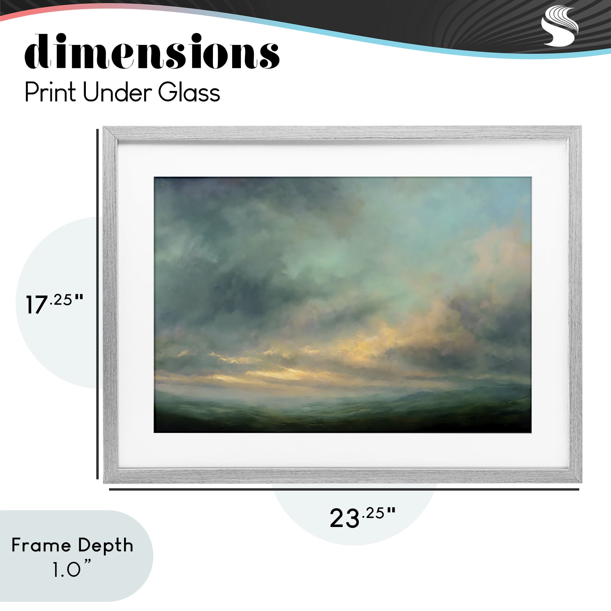 Stupell Industries Blue Toned Golden Hour Gray Framed Print Under Glass, design by Petal Prints Design