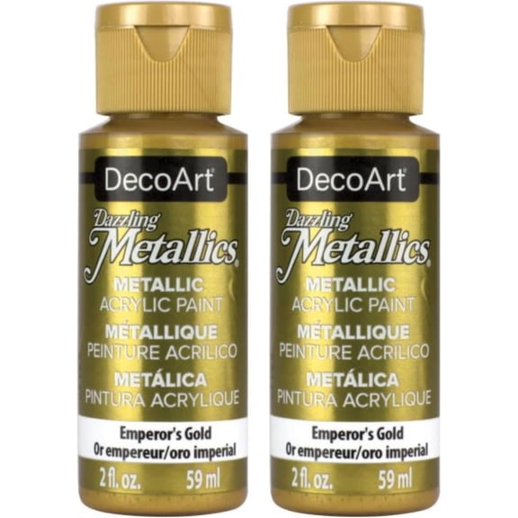 2-pack - DecoArt Dazzling Metallics Acrylic Color, 2 oz, Emperor's Gold DM-DA148 00016455248300