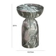 thumbnail image 4 of TOV Furniture Rue 20"H Transitional Marble Concrete Stone Side Table in Gray, 4 of 6