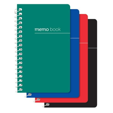 Office Depot Wirebound Side-Opening Memo Books, 3in x 5in, College Ruled, 60 Sheets, Assorted Colors (No Color Choice), pk Of 3, 22033
