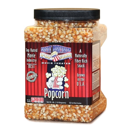 Great Northern Popcorn Premium Yellow Gourmet Popcorn, 4 Pound Jug
