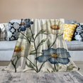 thumbnail image 2 of Chilfamy Flowers Flannel Blanket Throw Lightweight All Seasons Bed Cover Gift for Men Women Girls Boys 40x50in, 2 of 6
