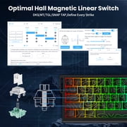 ATTACK SHARK X68 HE Rapid Trigger Keyboard Magnetic Switch 60% Wired 8KHz Magnetic Keyboard With 0.01mm RT Accuracy, Support RT/Snap Tap/DKS/MT/TGL