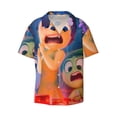 thumbnail image 2 of Lsque inside out 2 print Men's Cuban Collar Short Sleeve Shirt Summer Beachwear Casual Button Down Fashionable Vacation Leisure Shirt-3X-Large, 2 of 7