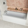 thumbnail image 3 of Streamline NAL-5680-CH 66 in. x 32 in. Acrylic Left-Hand Drain Alcove Bathtub in Glossy White With External Drain in Polished Chrome, 3 of 10
