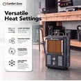 thumbnail image 4 of Comfort Zone Milkhouse Style Utility Space Heater with Thermostat, Black, 4 of 9