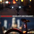 thumbnail image 4 of Delanteros Y Luces Traseras Led Para Bicicleta, Recargables Por Usb Con Cable De Carga, Luz Trasera Para Ciclismo 3 Faros Vogacara OD009116-00, 4 of 7
