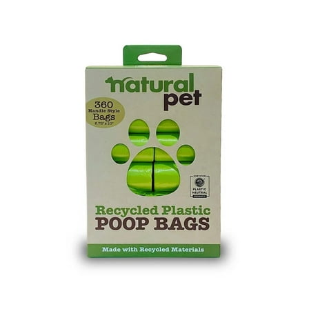 Natural Pet- Recycled Plastic Poop Bags 360 CT