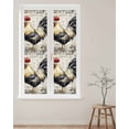 thumbnail image 2 of Window Privacy Film Black White Vintage Rooster Stained Glass Window Film Decorative Sun Block Window Cover Watercolor Farmhouse Animals Window Clings Static Adhesive Sticker for Bathroom 29.5"x118", 2 of 7