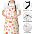 thumbnail image 4 of Kdxio Cute Cartoon Mushrooms Apron with Pockets Adjustable Kitchen Aprons for Men Women Waterproof Aprons for Cooking,Drawing,Crafting, Baking Household Cleaning, 4 of 8
