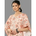 thumbnail image 6 of Janasya Women's Peach Crepe Digital Printed Co-ords Set, 6 of 7
